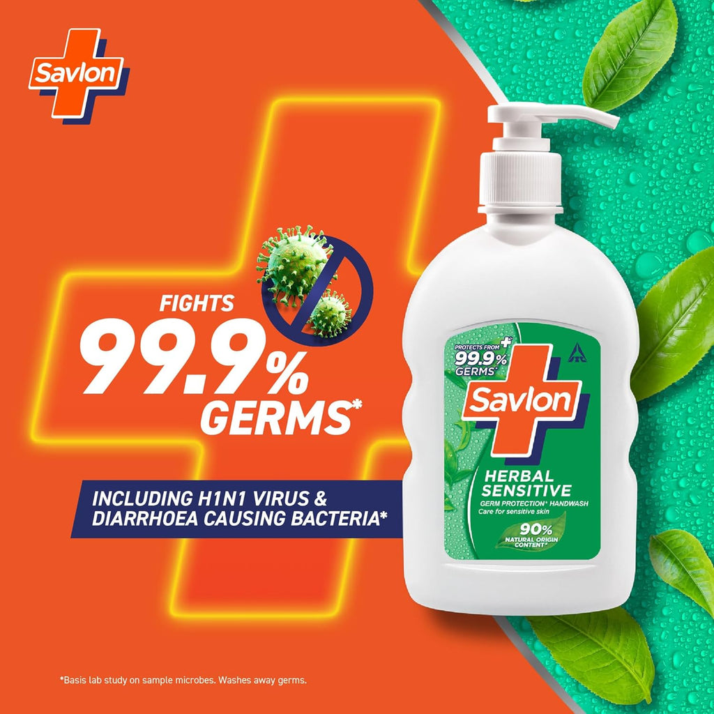 Savlon Herbal Sensitive pH balanced Liquid Handwash, 200ml