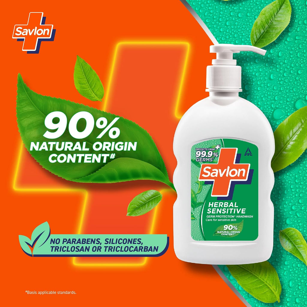 Savlon Herbal Sensitive pH balanced Liquid Handwash, 200ml