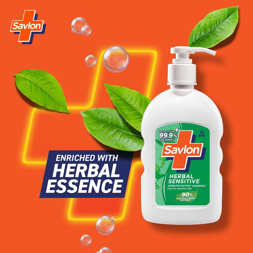 Savlon Herbal Sensitive pH balanced Liquid Handwash, 200ml