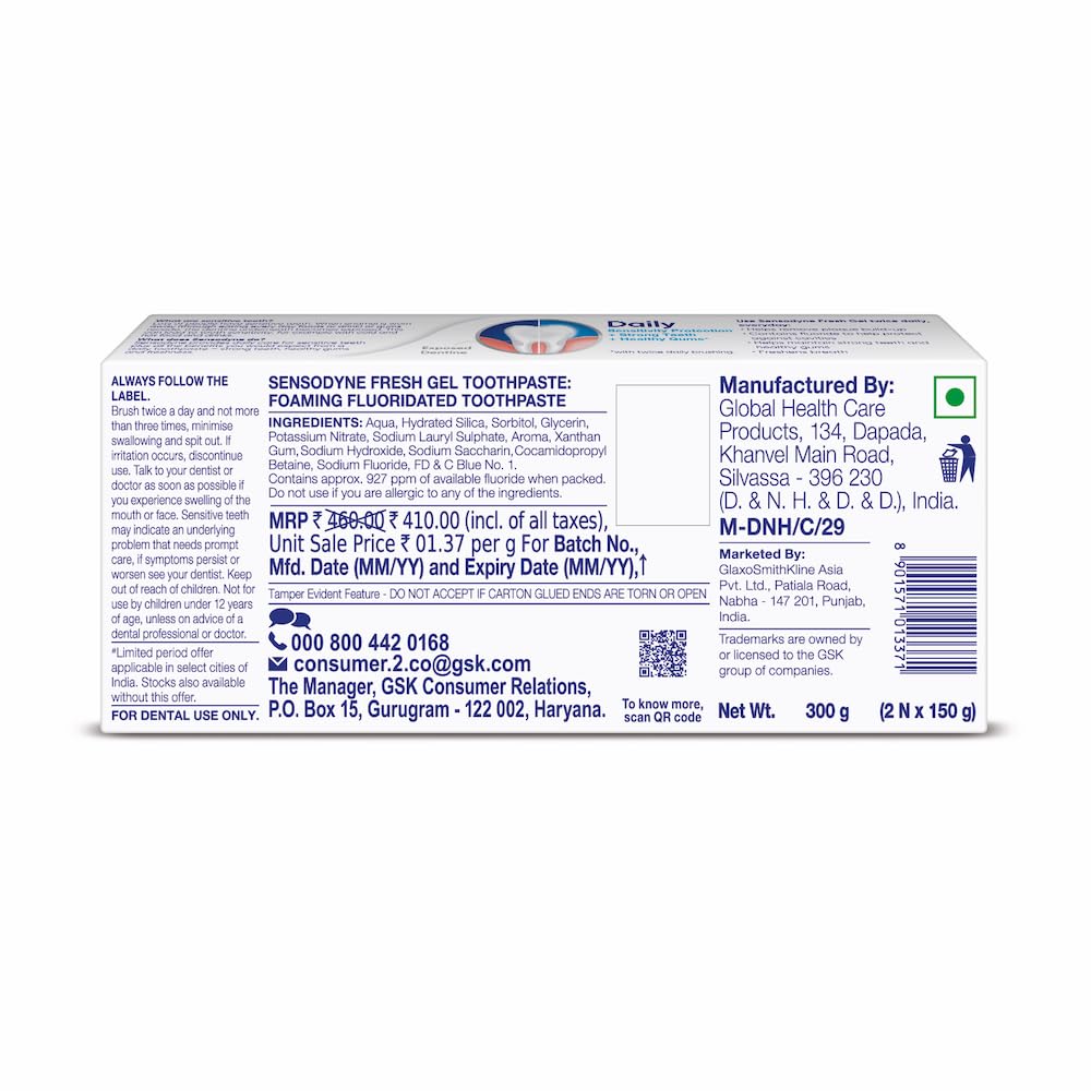 Sensodyne Fresh Gel (150g x 2)