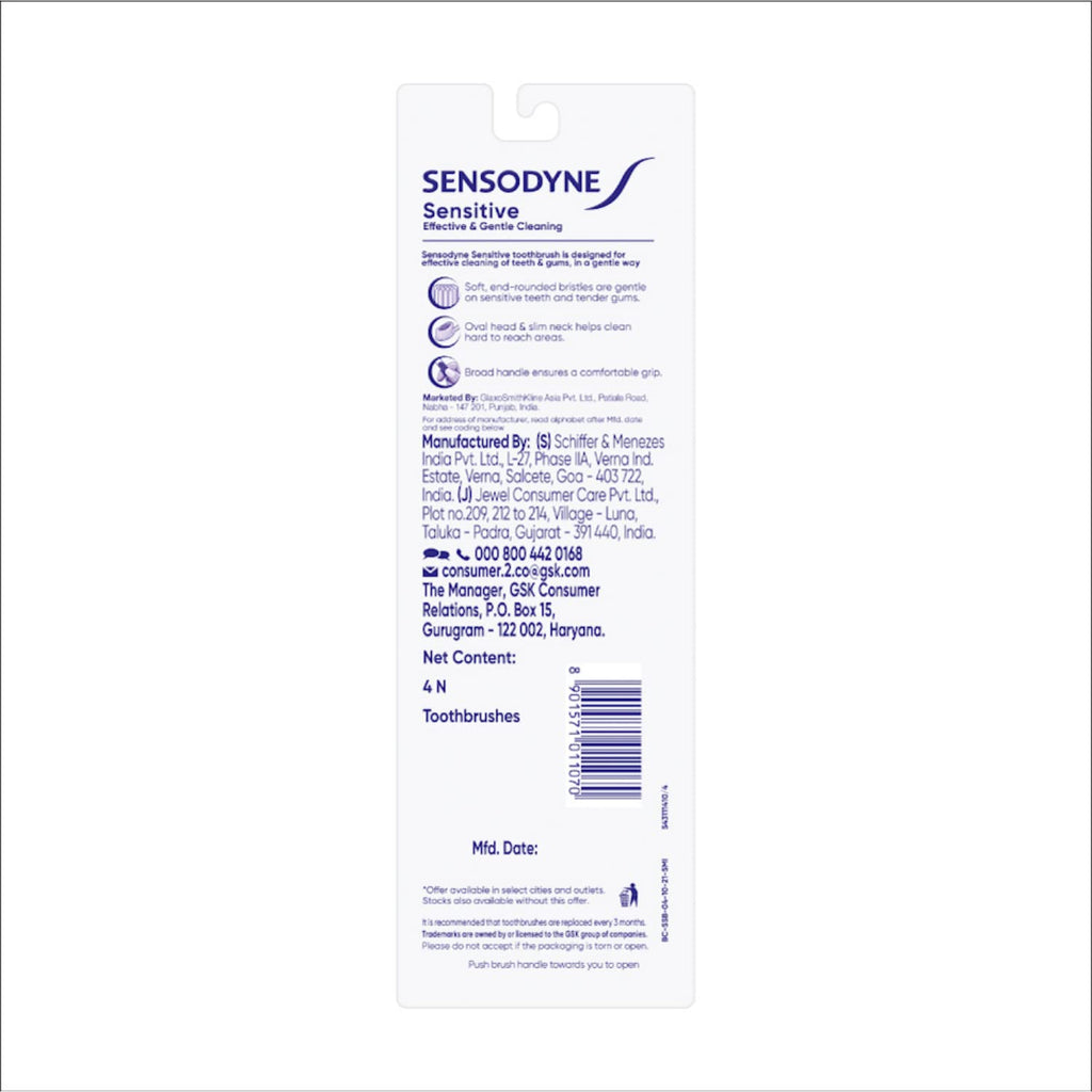 Sensodyne Sensitive Toothbrush set pack of 4