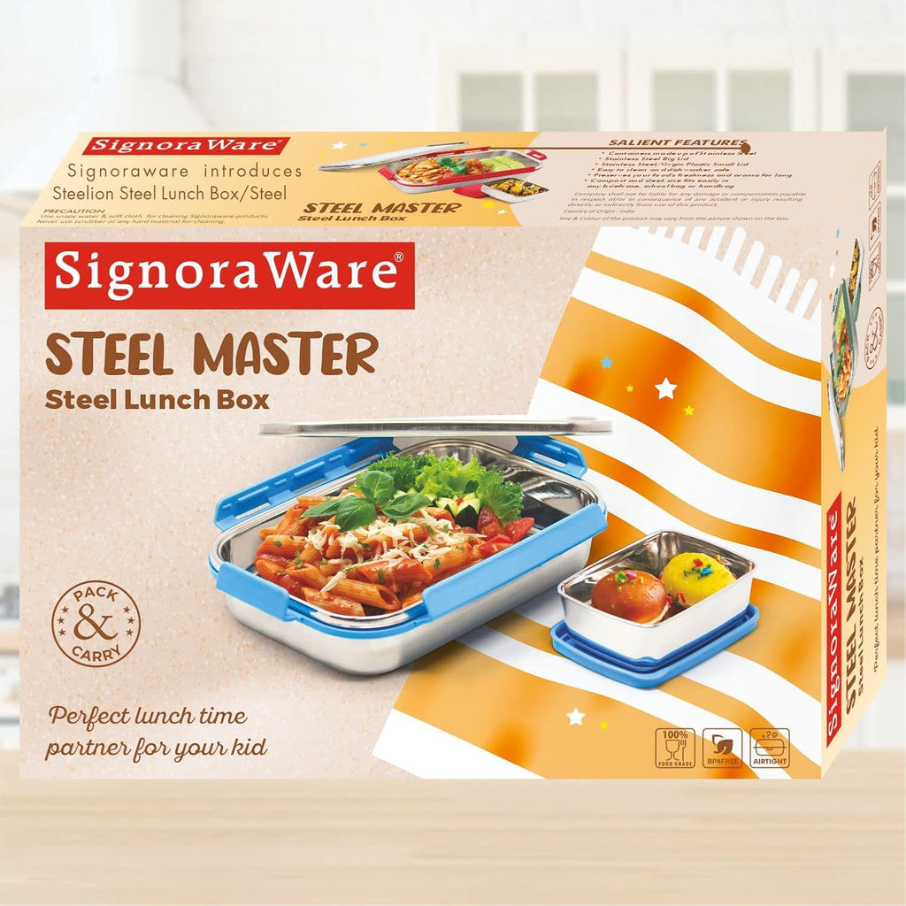 Signora Ware 1000Ml+150Ml Master Compact Lunch Boxes for Men Women Kids