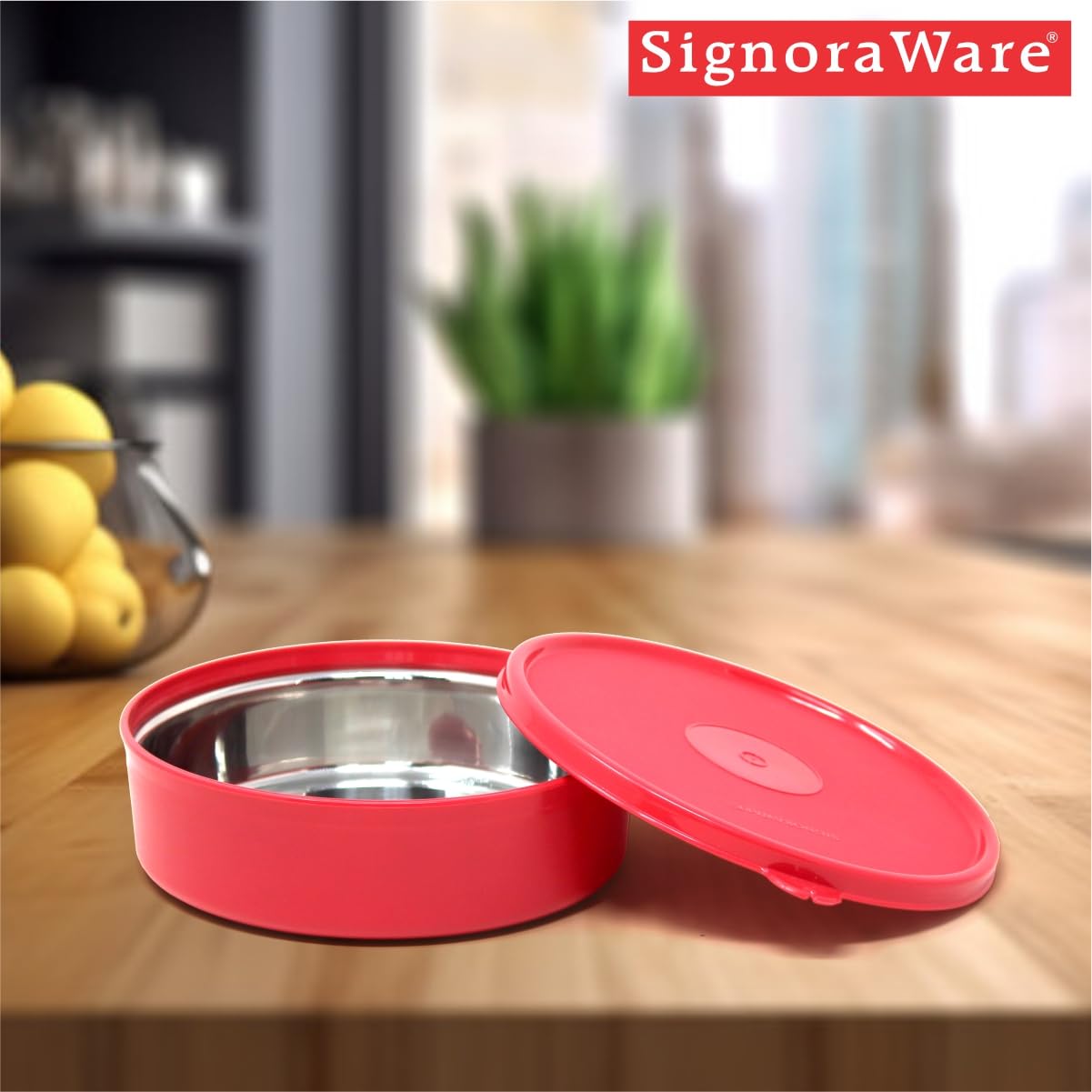 SignoraWare Monarch Stainless Steel Storage Container (550ml | Red)