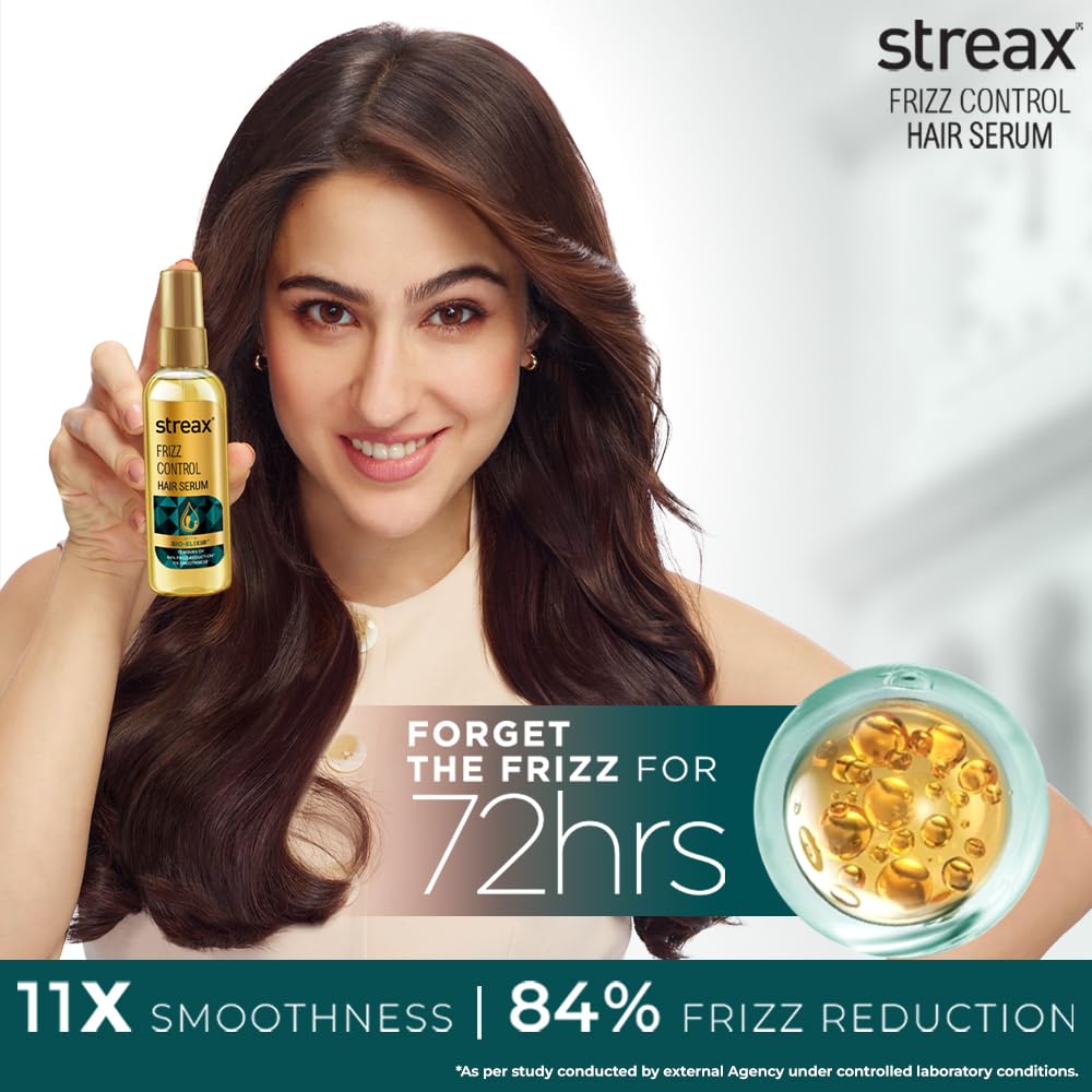 Streax Frizz Control Hair Serum for Dry Frizzy Hair- 100 ml