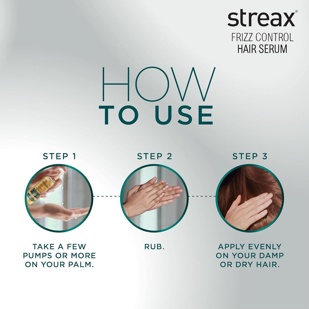 Streax Frizz Control Hair Serum for Dry Frizzy Hair- 100 ml