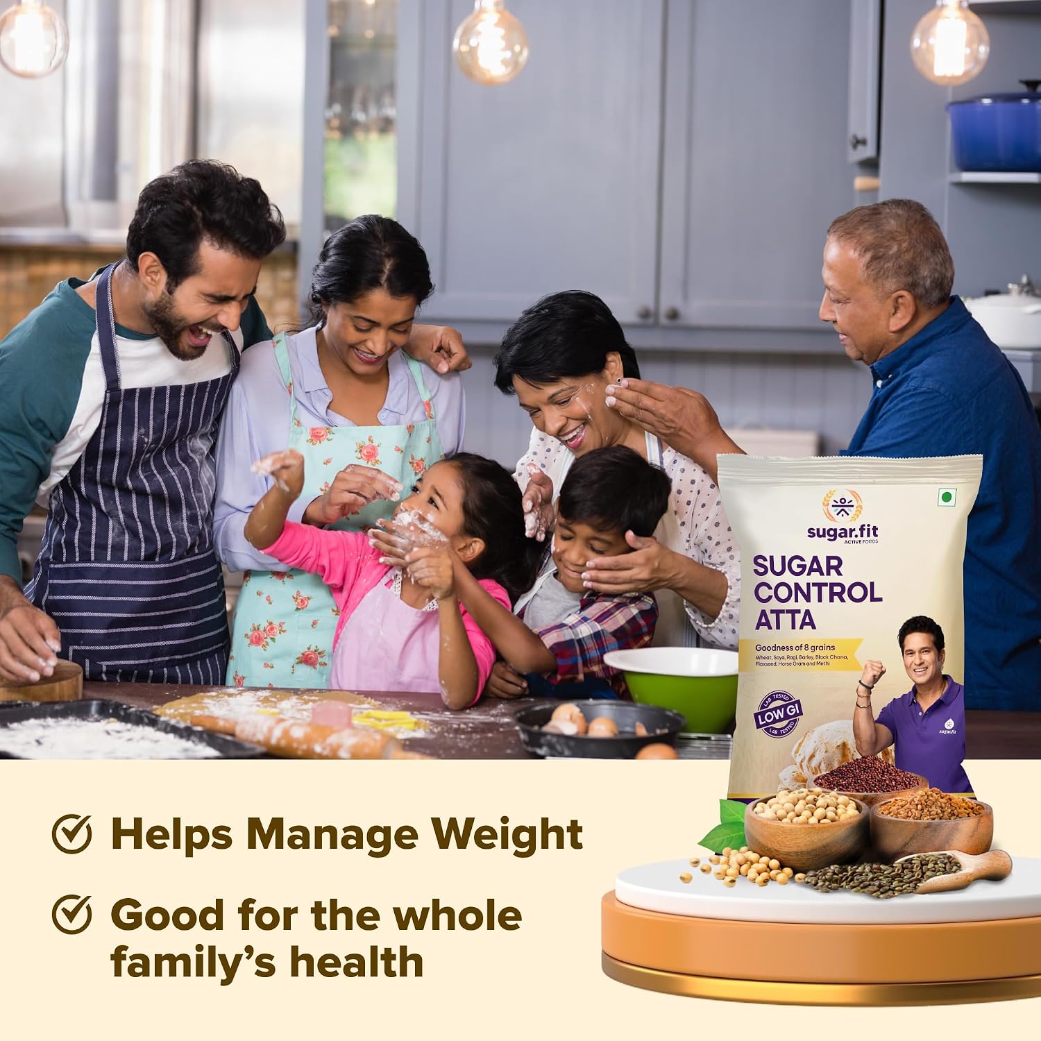 Sugar.fit Multigrain Atta 5 KG