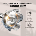 Sujata Blendstick Hand Blender | 600W Heavy Duty Motor | Variable Speed Control 18000 RPM Black