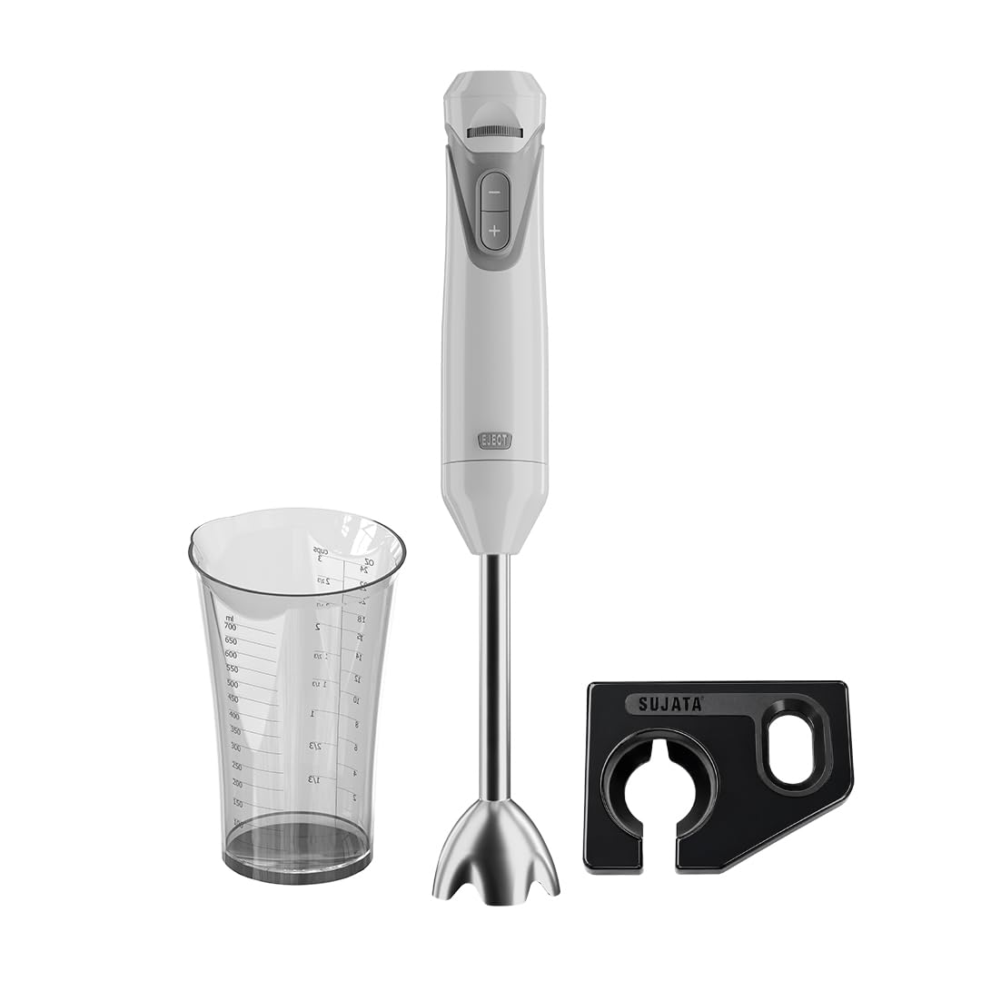Sujata Blendstick Hand Blender | 600W Heavy Duty Motor | Variable Speed Control 18000 RPM White