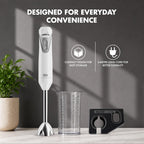 Sujata Blendstick Hand Blender | 600W Heavy Duty Motor | Variable Speed Control 18000 RPM White