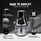 Sujata Chopcraft Electric Chopper 900ml, Vegetable Chopper for Kitchen 3200RPM(Black)