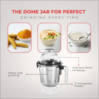 Sujata Dynamix 900 Watts Mixer Grinder 3 Versatile Jars 1500 ml, 1000 ml and 500 ml (White)