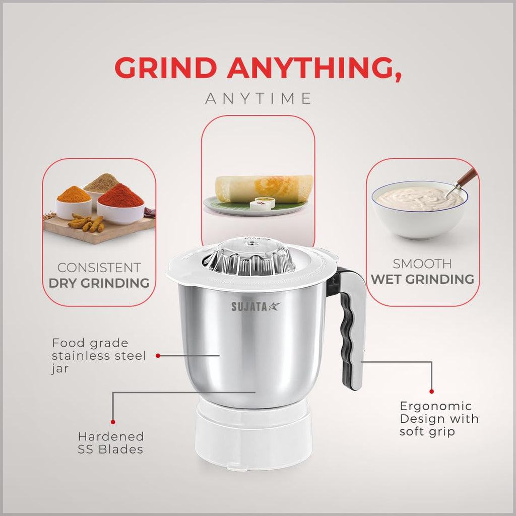 Sujata Powermatic Maxima Juicer Mixer Grinder|900 Watts