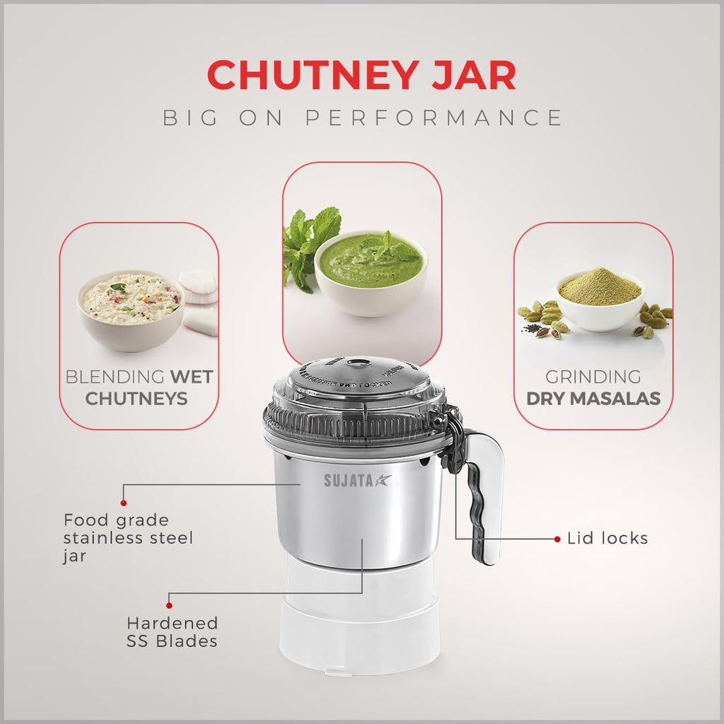 Sujata Powermatic Maxima Juicer Mixer Grinder|900 Watts