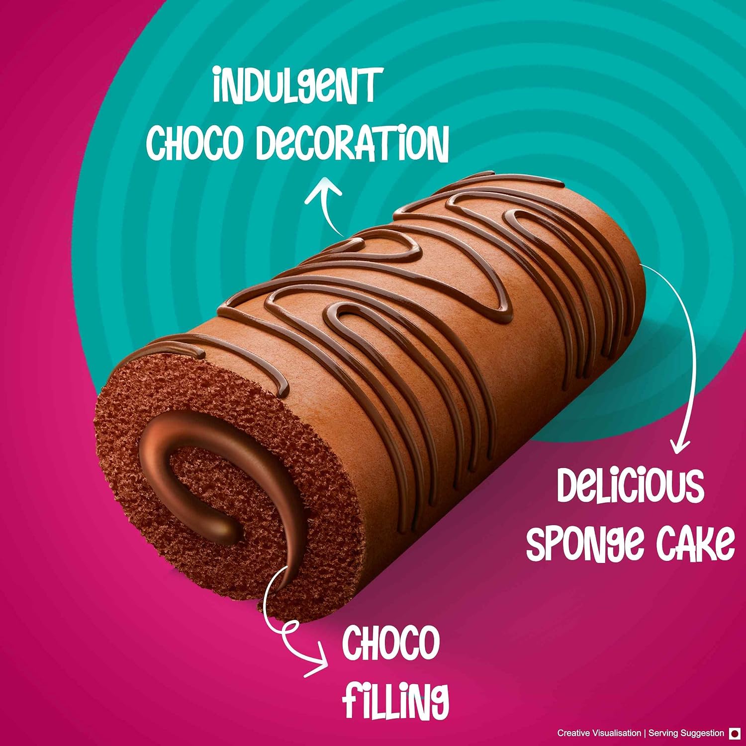 Sunfeast Caker Swiss Roll with Choco, 23g