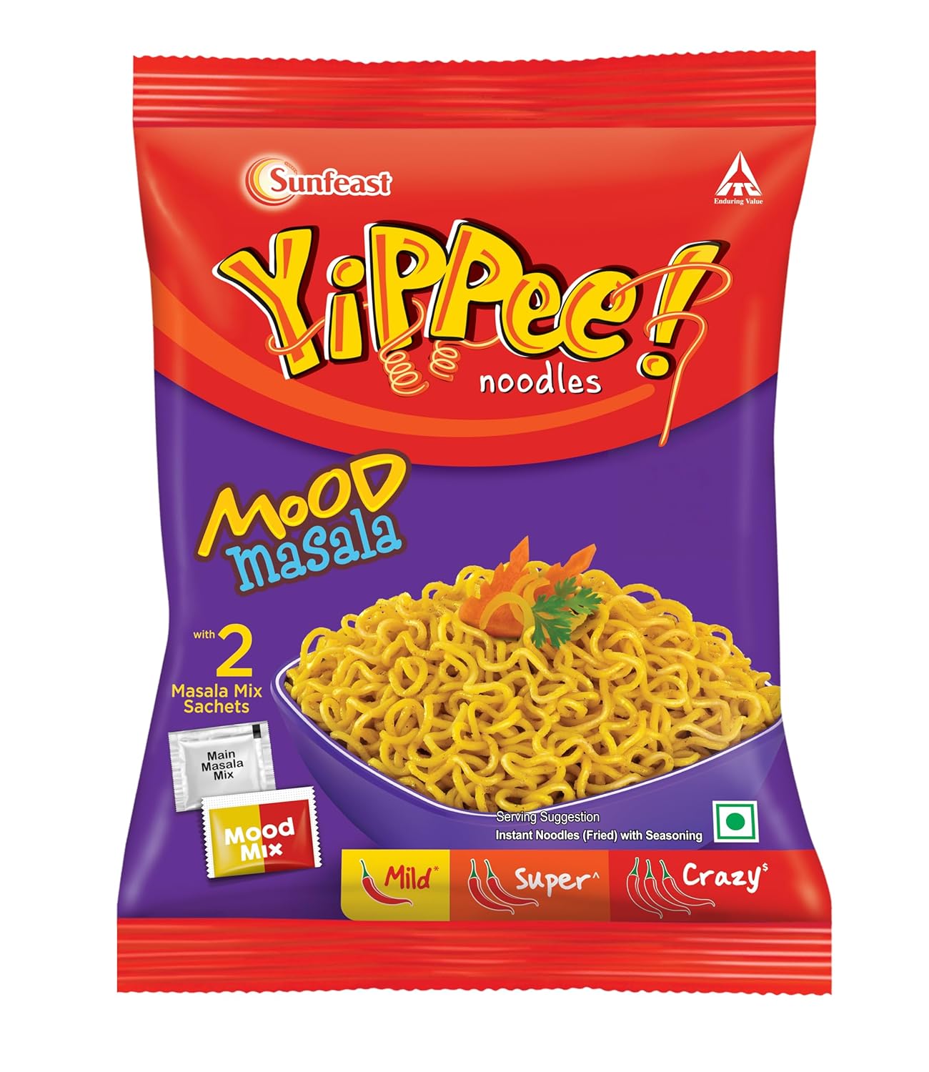Sunfeast Yippee! Mood Masala, Long, Non-Sticky, Instant Noodles70 Gm