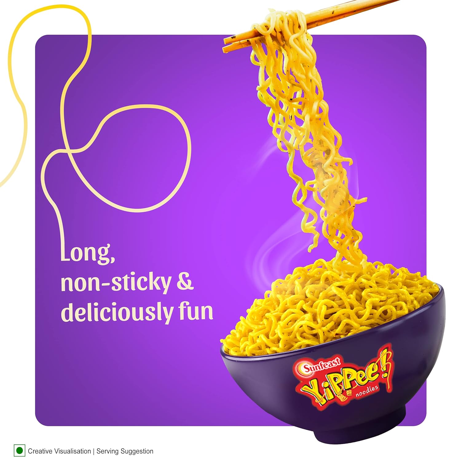 Sunfeast Yippee! Mood Masala, Long, Non-Sticky, Instant Noodles70 Gm