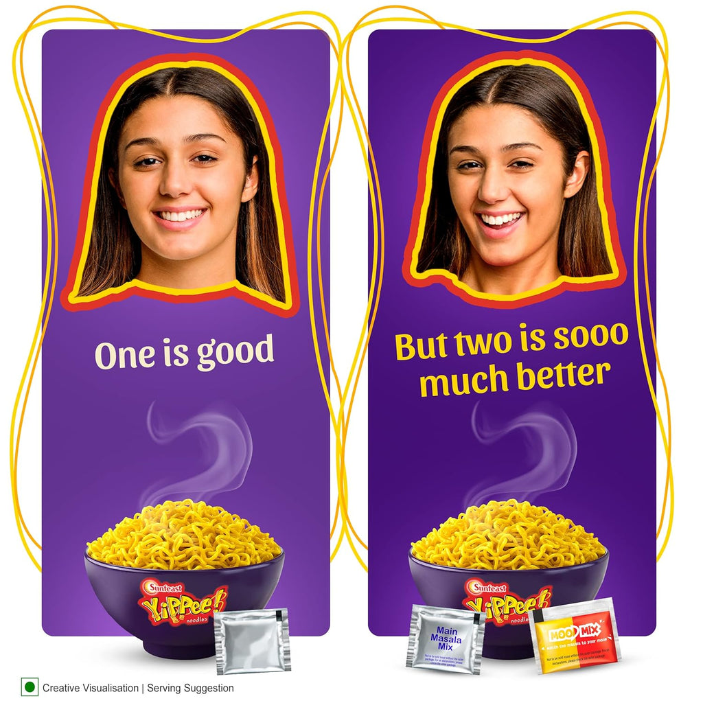 Sunfeast Yippee! Mood Masala, Long, Non-Sticky, Instant Noodles70 Gm