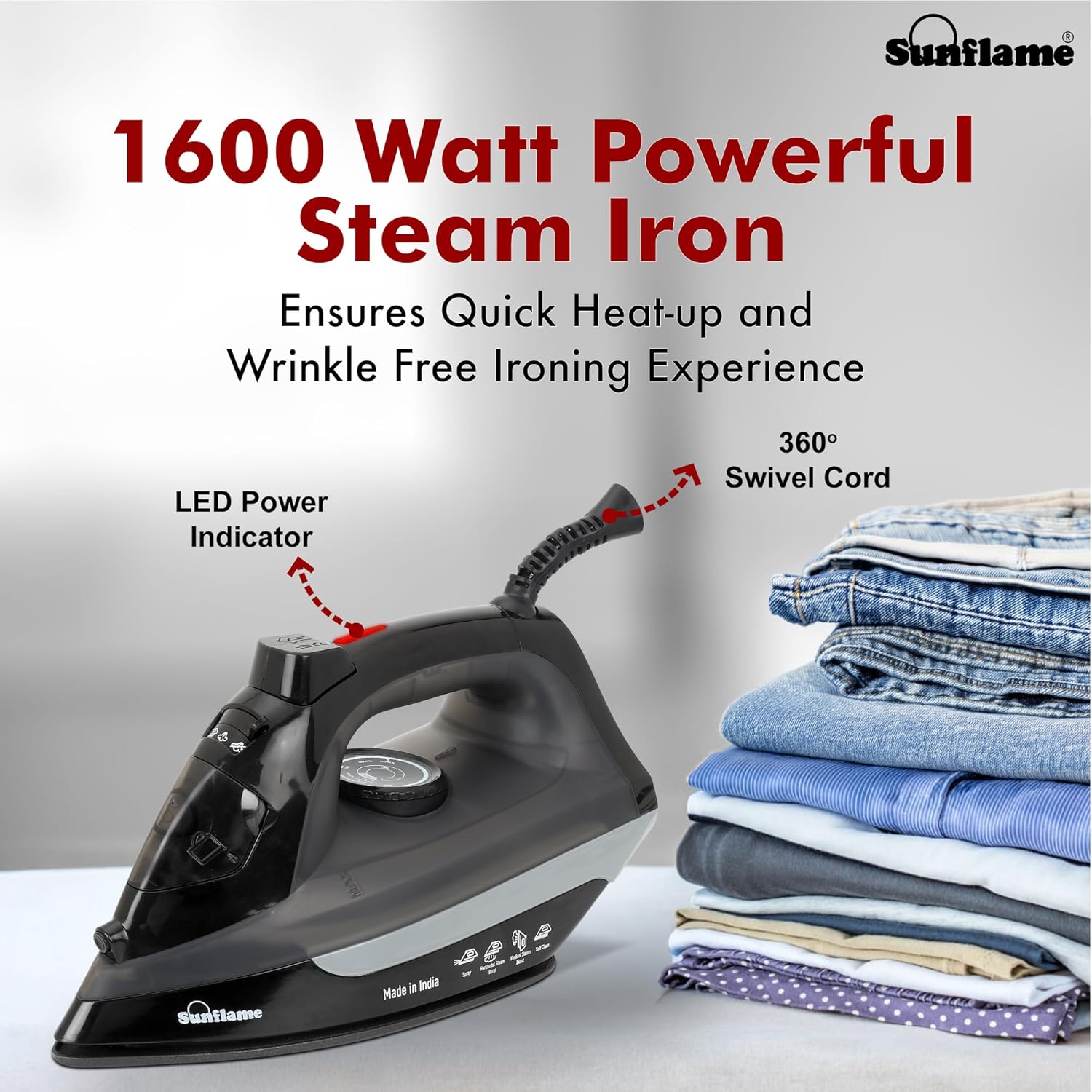 Sunflame 1600 Watt Steam Iron
