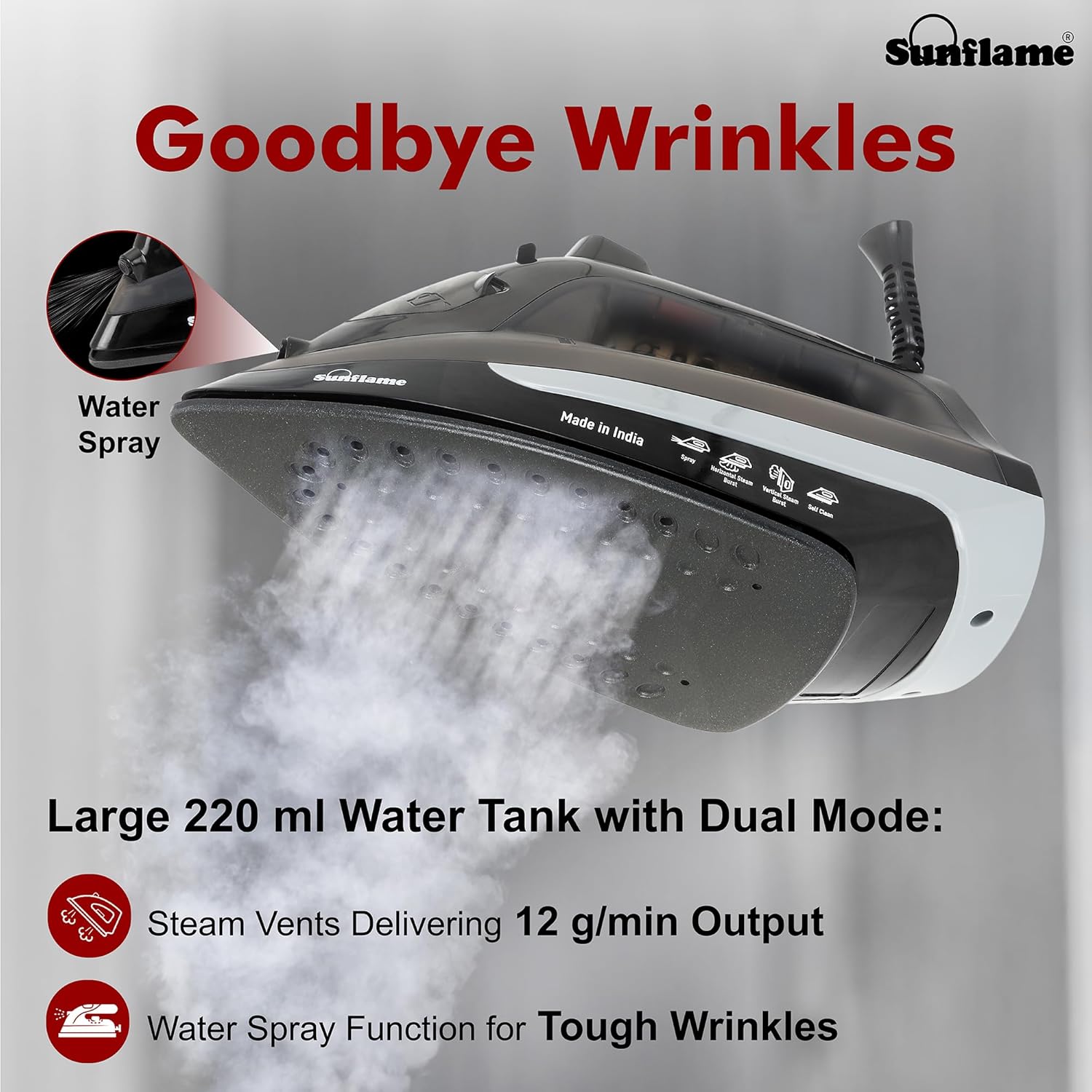 Sunflame 1600 Watt Steam Iron
