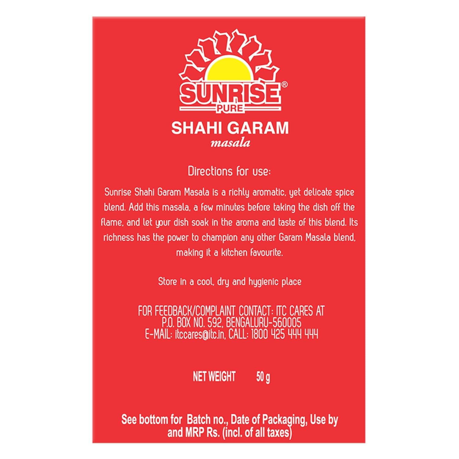Sunrise Pure, Shahi Garam Masala Powder - 50 grams