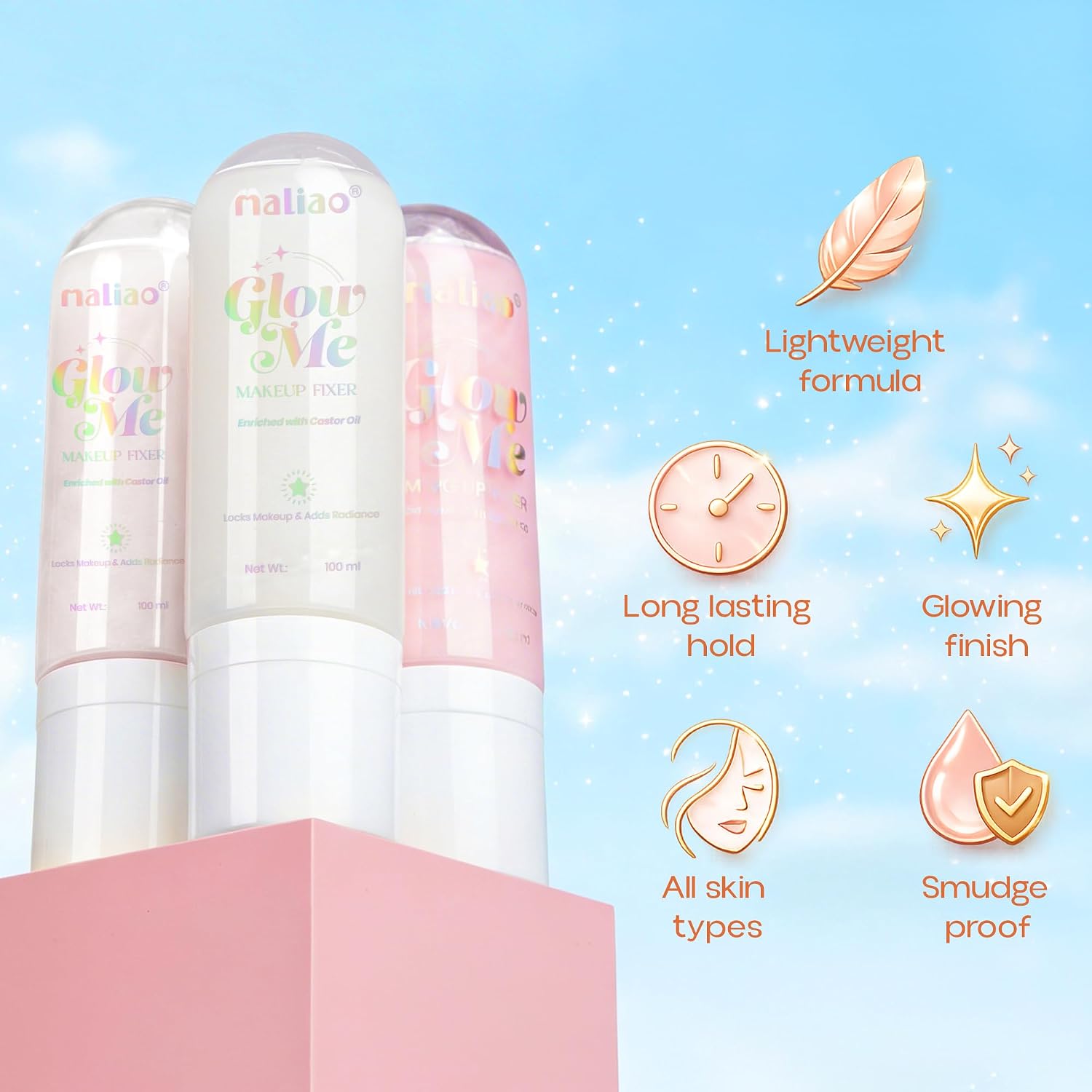 Maliao Glow Me Makeup Fixer - Quick Dry