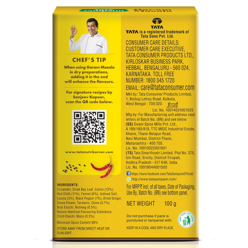 Tata Sampann Garam Masala Powder with Natural Oils, 100g
