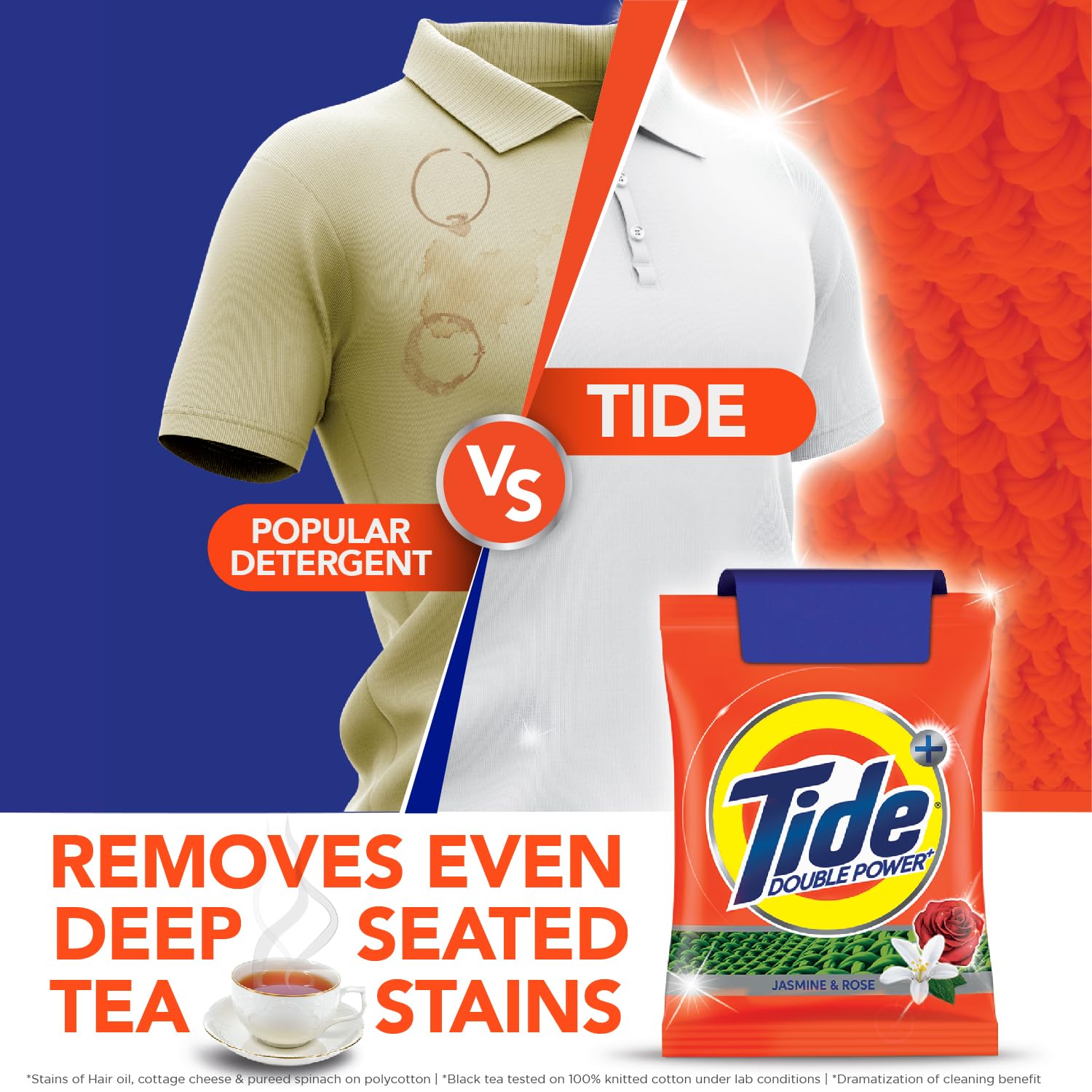 Tide Plus Double Power Detergent Washing Powder Lemon & Mint 6kg + 2kg FREE (Pack of 2)