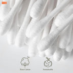 TULIPS Premium Cotton Ear Buds/Swabs with white PAPER Sticks 80 Stick (Pack of 3)