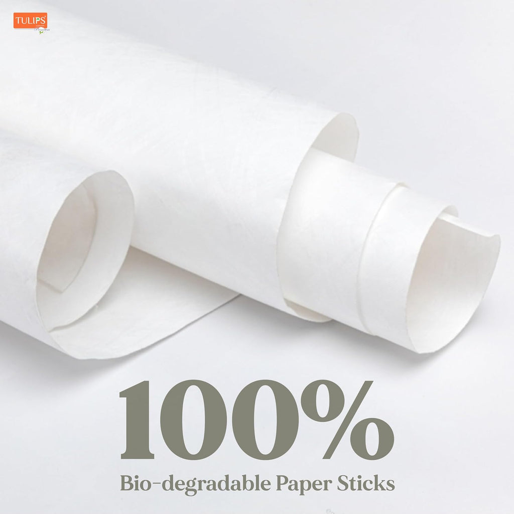 TULIPS Premium Cotton Ear Buds/Swabs with white PAPER Sticks 80 Stick (Pack of 3)