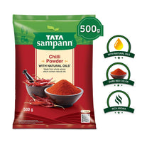 Tata Sampann Chilli Powder With Natural Oils, 500Gm + Coriander Powder With Natural Oils, 500Gm + Turmeric Powder With Natural Oils, 500Gm