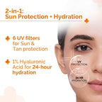 The Derma Co 1% Hyaluronic Sunscreen Aqua Gel SPF 50 PA++++ 30g
