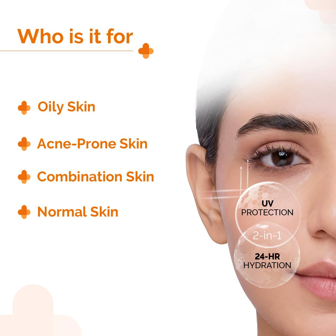 The Derma Co 1% Hyaluronic Sunscreen Aqua Gel SPF 50 PA++++ 50g