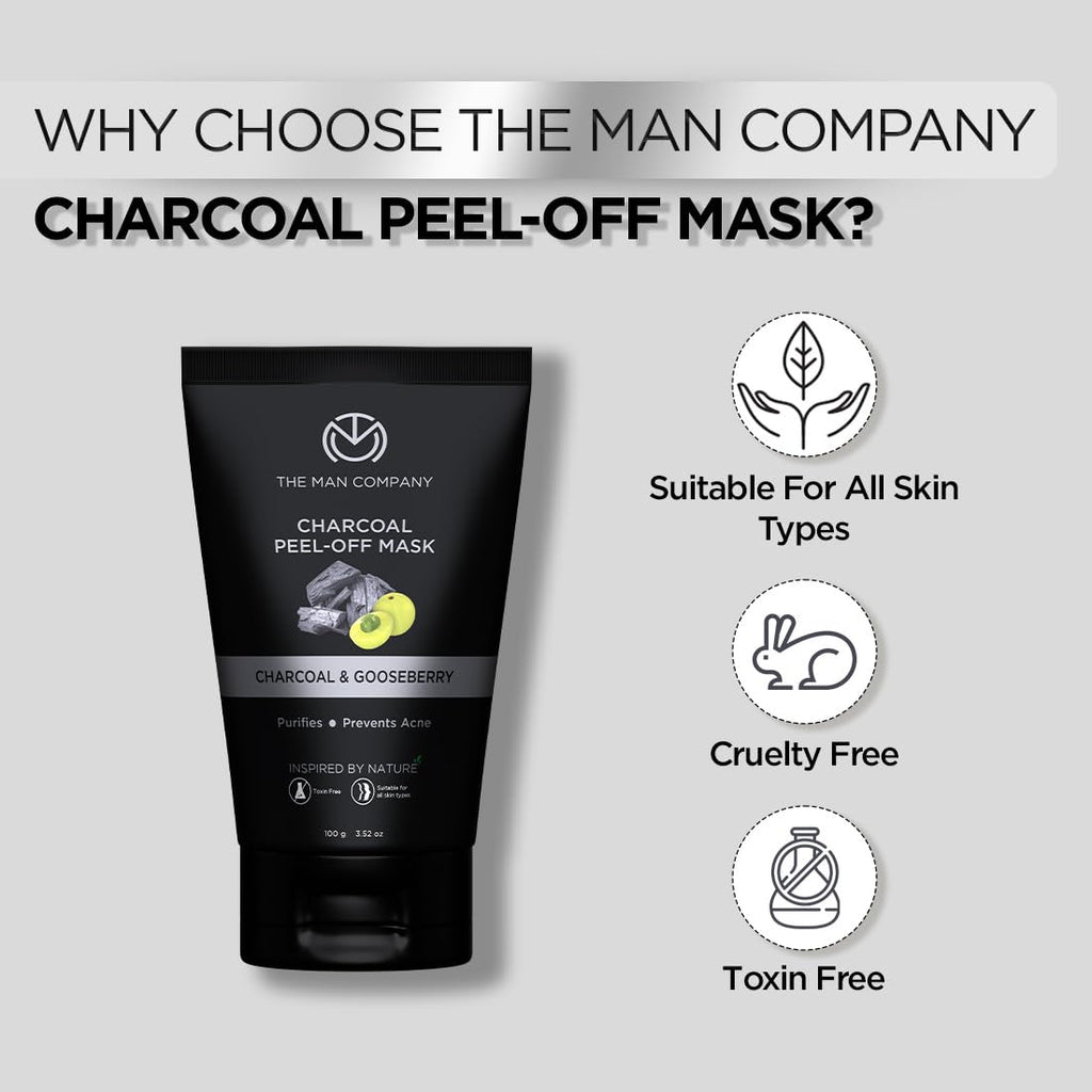 The Man Company Activated Charcoal Peel Off Face Mask for Man 100g