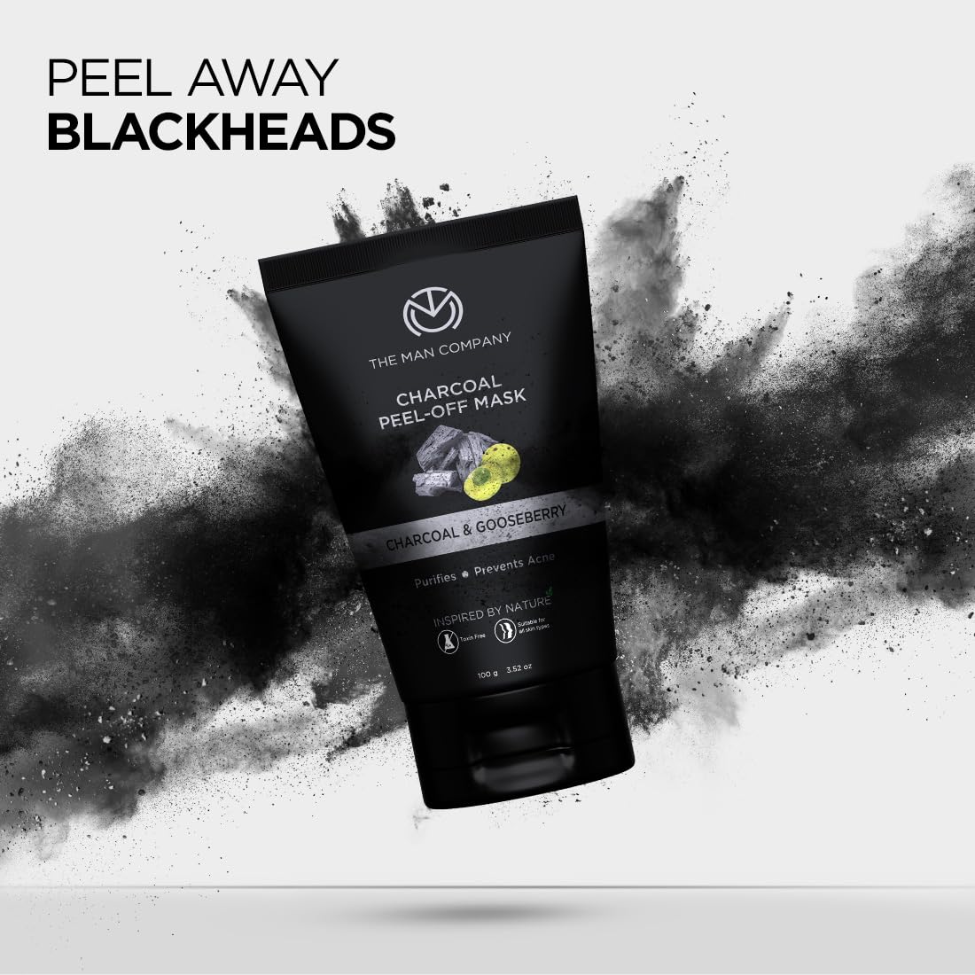 The Man Company Activated Charcoal Peel Off Face Mask for Man 100g