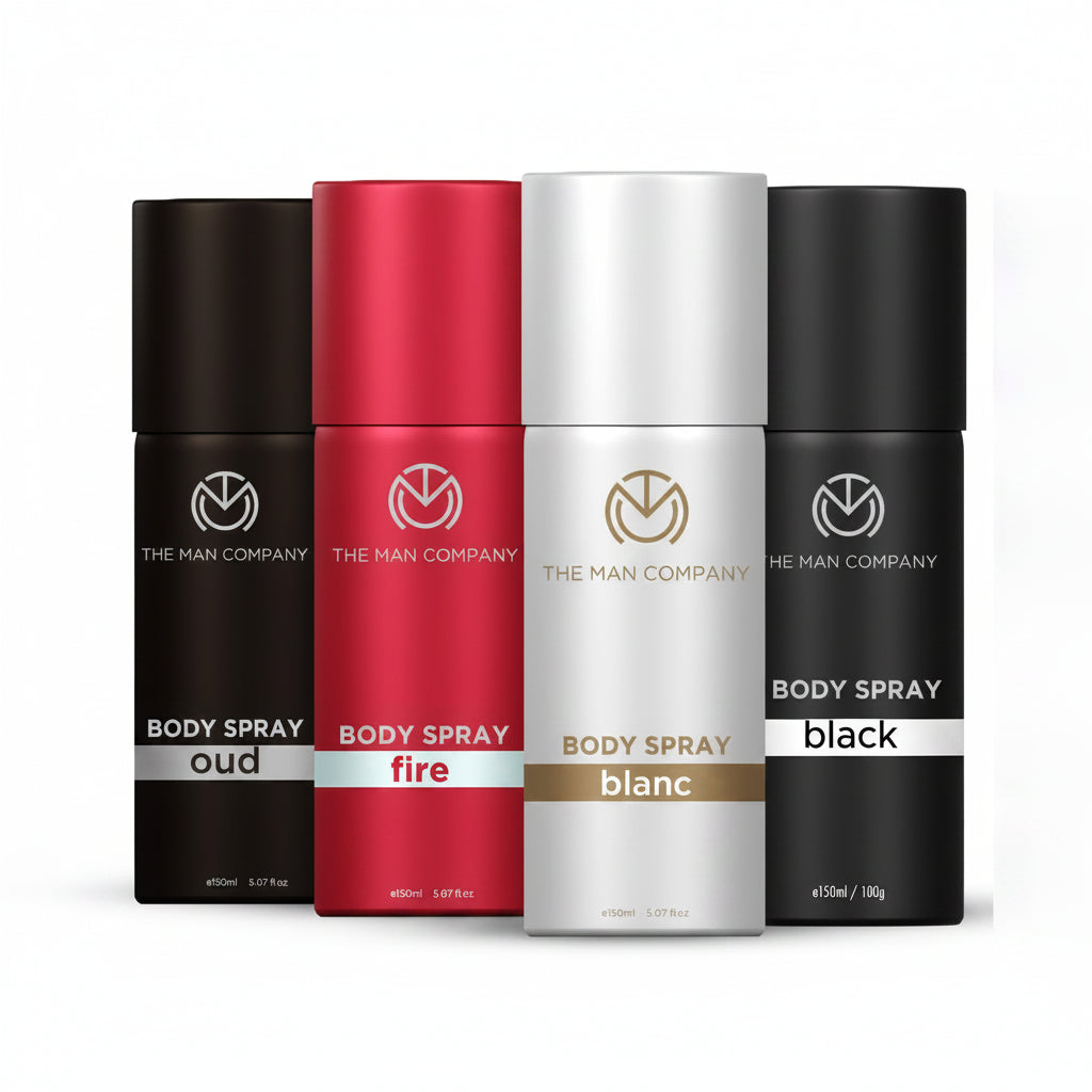 The Man Company Deodorant for Men Gift Set | Pack of 4 Body Sprays (150ml Each)