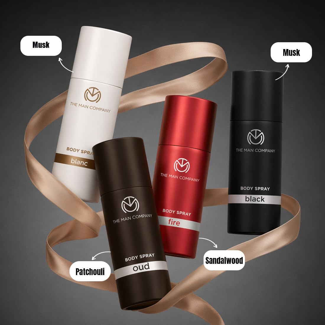 The Man Company Deodorant for Men Gift Set | Pack of 4 Body Sprays (150ml Each)