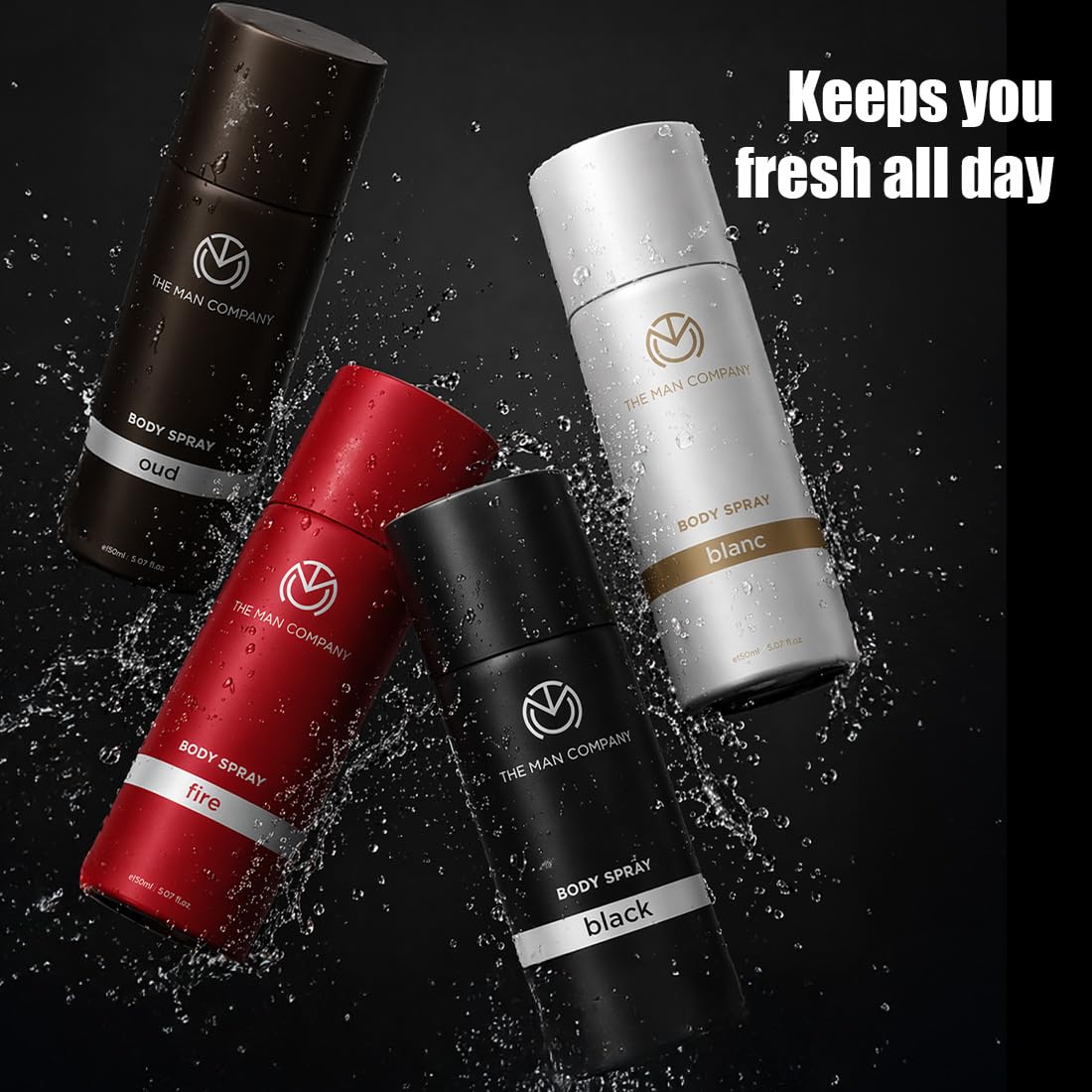 The Man Company Deodorant for Men Gift Set | Pack of 4 Body Sprays (150ml Each)