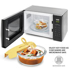 Treo by Milton Lunch Box Set of 3, Yellow Lid, 400 ml Each