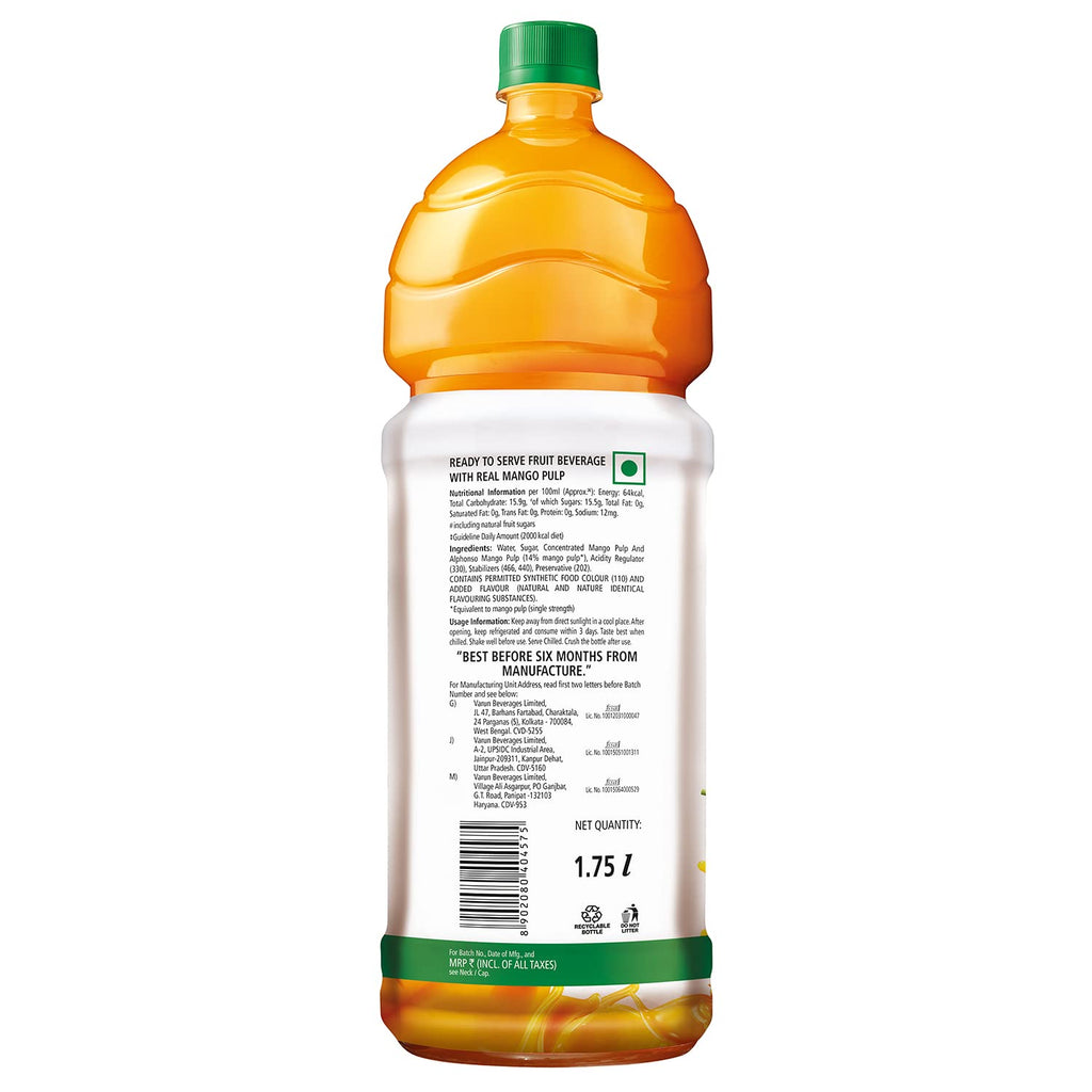 Tropicana Slice Mango Drink, 1.75 L