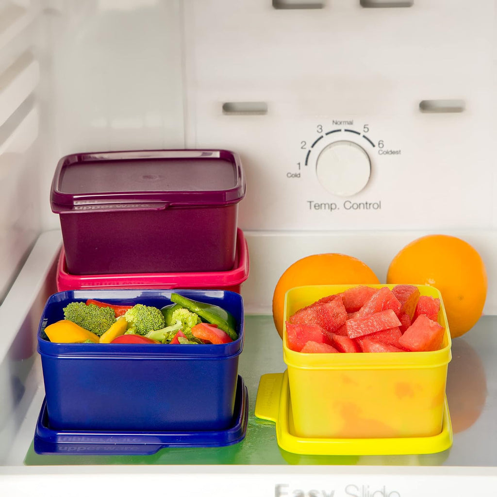 Tupperware . Plastic Container-500Ml, 4 Pieces, Multicolour,Multicolor