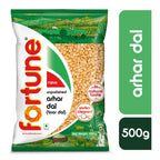 Fortune Arhar Dal (Toor Dal), 500 gm, Unpolished and Sortex cleaned