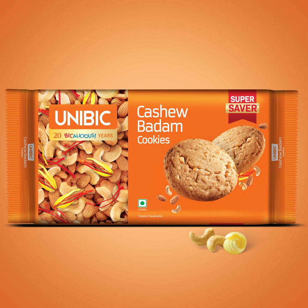 UNIBIC FOODS Cashew Badam Cookies | weight may vary 500g