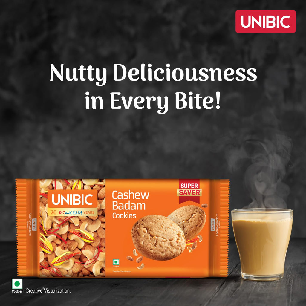 UNIBIC FOODS Cashew Badam Cookies | weight may vary 500g