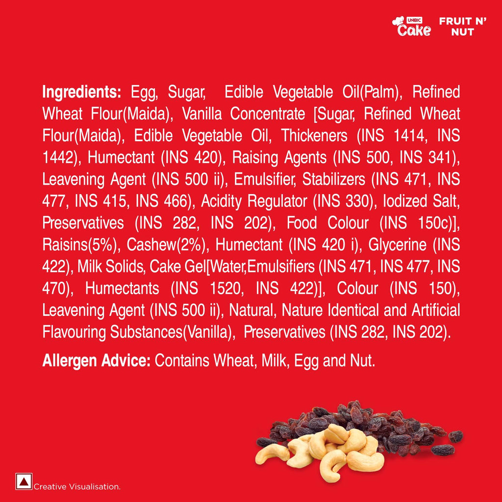 Unibic Foods India Pvt Fruit & Nut Cake 220 Gm