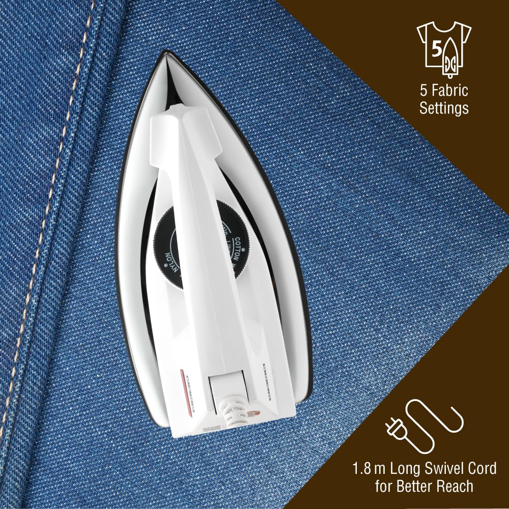 Usha 2802 1000Watt Dry Iron with Metal Body