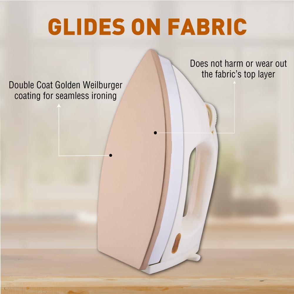 Usha 3710 1000Watt 1.75 kg Heavy Weight Dry Iron