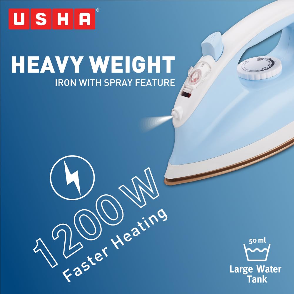 Usha Goliath Spray Tech 1200Watt Dry Iron with Water Spray Feature