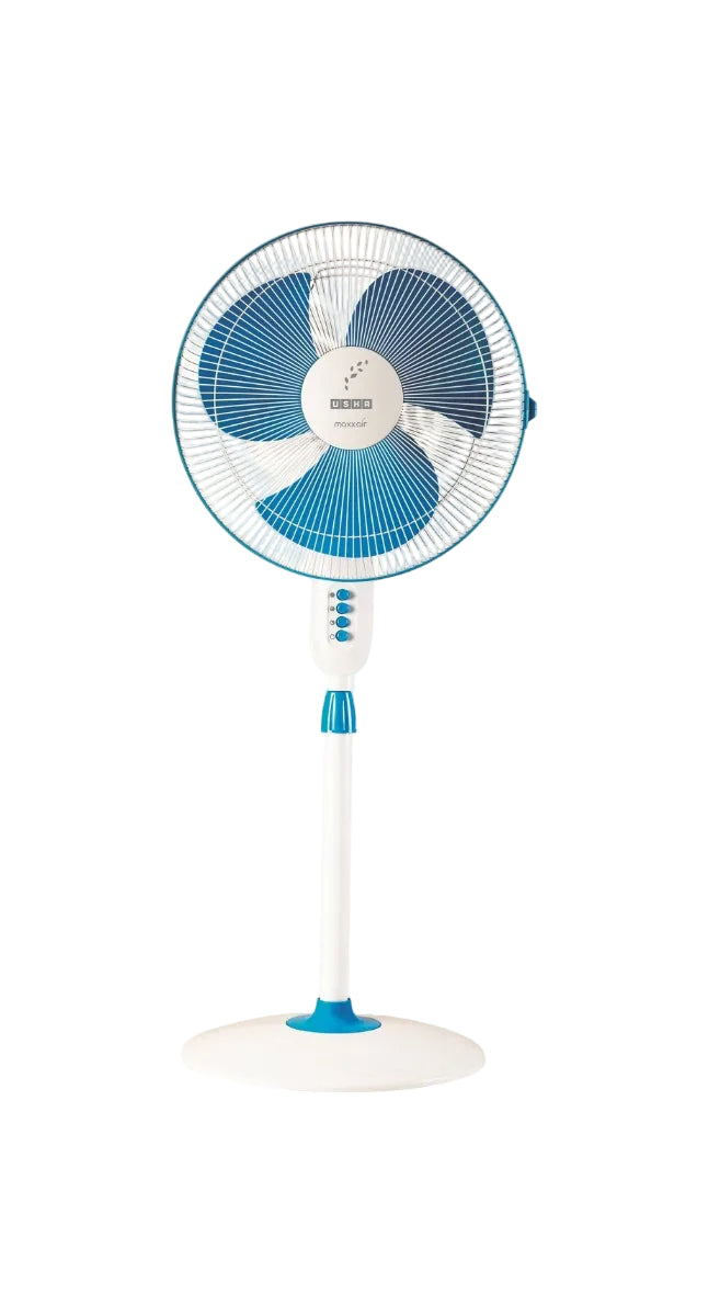 Usha Maxx Air Pedestal Fan (New Blue)