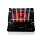 V-Guard VIRC 04 2200 W Infrared Induction Cooktop | Compatible with All Utensils | Up to 4 kV Surge Protection | BBQ Grill | Touch Panel Control | Stainless Steel Body | 1 Year Warranty by V-Guard