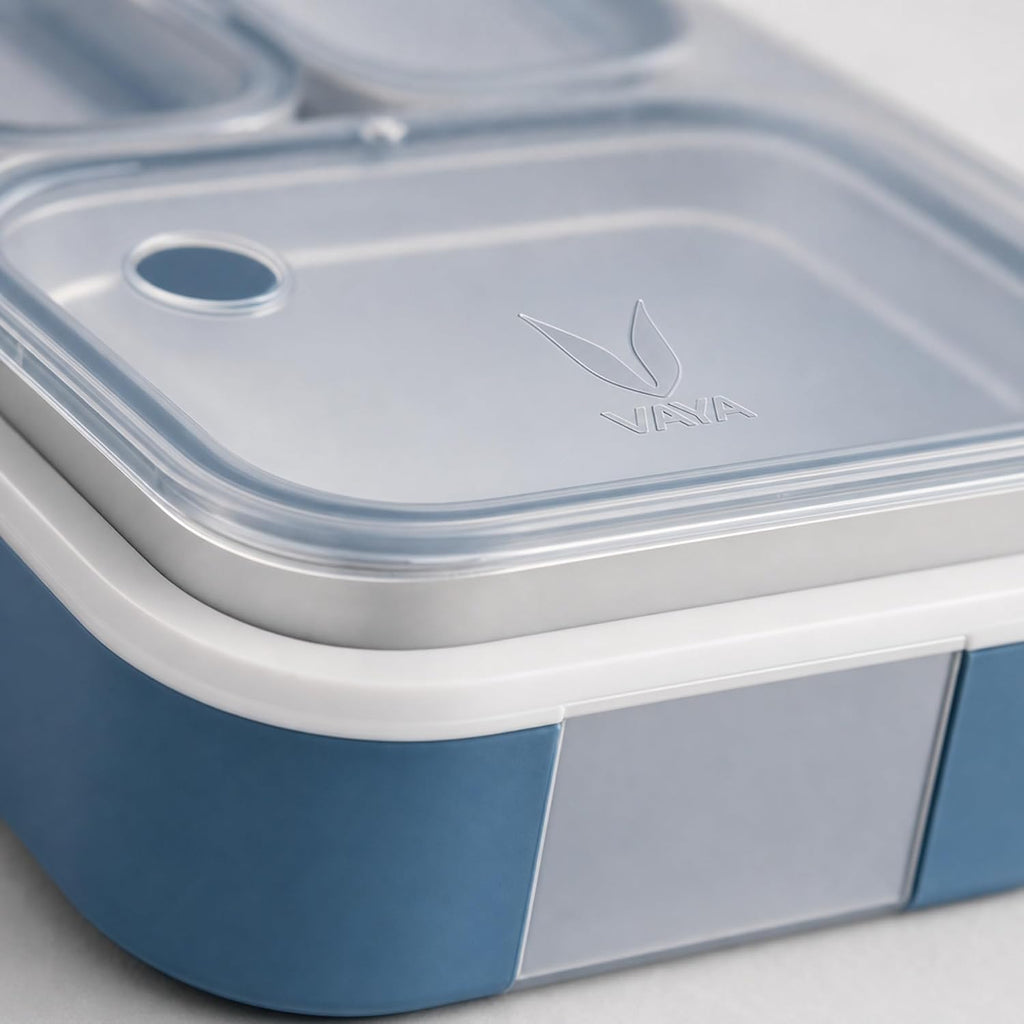 VAYA Tydbyt Stainless Steel Lunch Box for Kids & Boys, 650ml, 3 Steel Containers